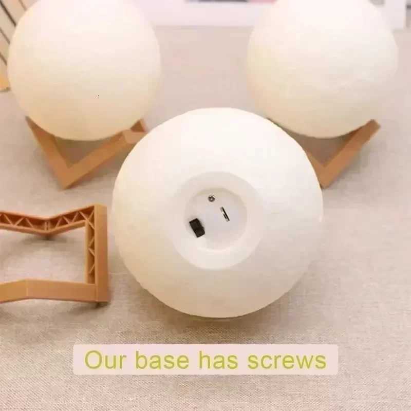 8cm Moon Lamp - LED Night Light with Stand Battery Powered Starry Sky Projector Bedroom Decor Gift for Kids/Adults XJ250725