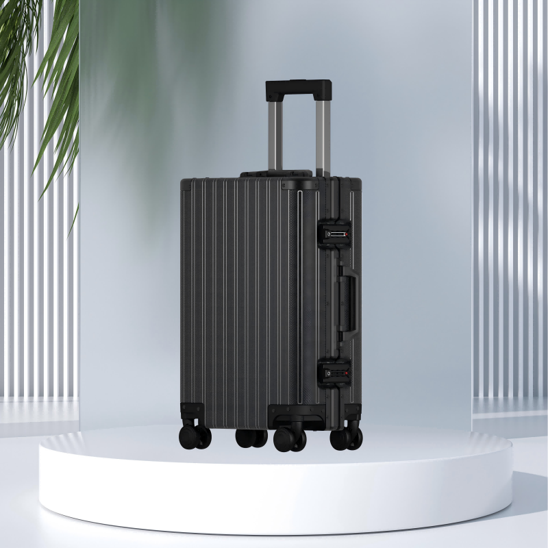 Premium Mens/Womens Aluminum Rolling Trunk Plus Compact Wheeled Backpack Ideal For Business Trips