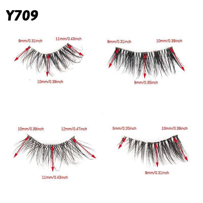 Half Eyelashes 5/10/14/20 Pairs Natural Faux Mink Cat Eye Wispy Fluffy Eyelash Extension Makeup Manga False Lashes X250725