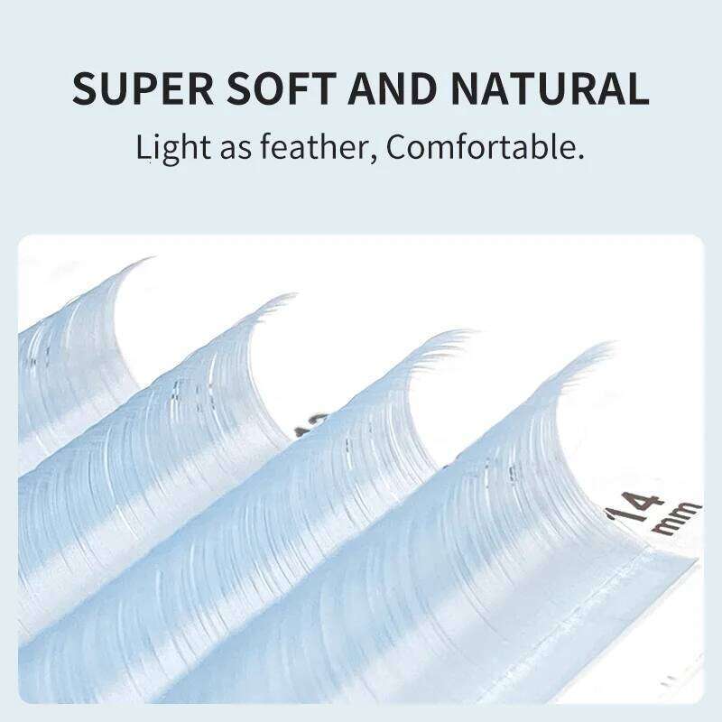 NATUHANA Cream Colored Lashes Mix8-14 lenghts Individual Colorful Faux Mink Eyelash Extensions for Halloween Makeup X250725