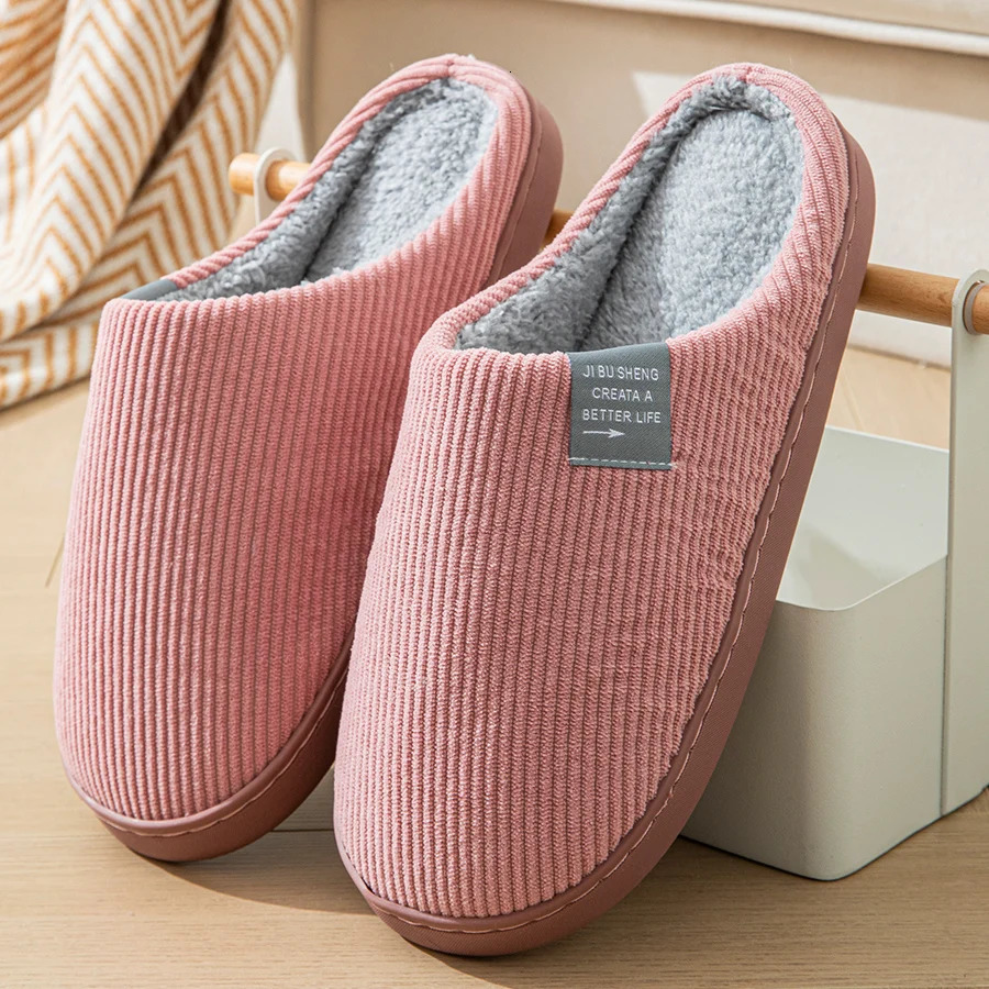 Womens Thick-Soled Soft-Soled Household Slippers Household Plush Slippers Non-Slip Warm Slippers Indoor Winter 250724