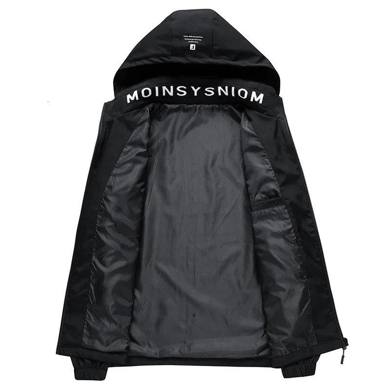 Hooded Jacket for Men 2024 Bomber Mens Windbreakers Zipper Coats Spring Autumn Casual Cargo Fashion Outerwear 250717