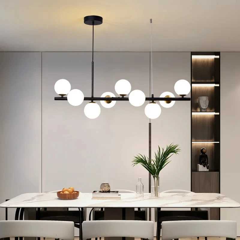 Modern Glass Ball Ceiling Chandelier for Table Dining Living Room Kitchen Island Pendant Lamp Home Decor Indoor Lighting FixtureXJ250725
