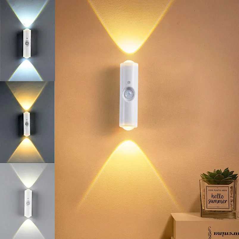 3 Colors Changing LED Motion Sensor Night Light Cabinet Decorative Light Rechargeable Cabinet Lamp for Kitchen Wardrobe XJ250725
