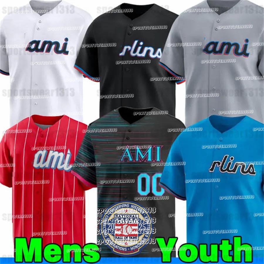 Miamicity Baseball Jerseys Marlins jersey Connor Norby Jesus Sanchez Sandy Alcantara Albert Almora Jr. Matt Mervis Fortes Baseball Jerseys