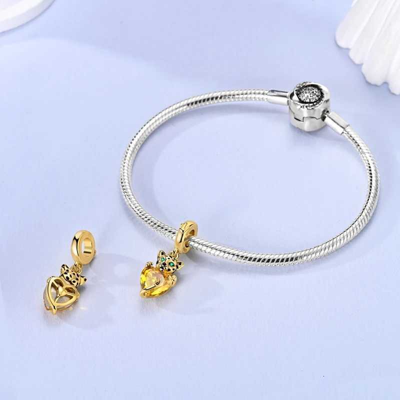 925 Sterling Silver Gold Moon Sun Split Dangle Charm Fit Original Bracelet Divine Eye DIY Necklace Jewelry Accessories XJ250726