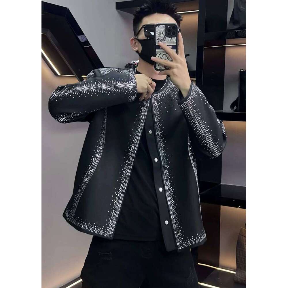 Hot Dia Jacket Design Trendy Fashion 2024 Spring Autumn New Handsome Male High Street Jackets Men's Long Sleeve Tops