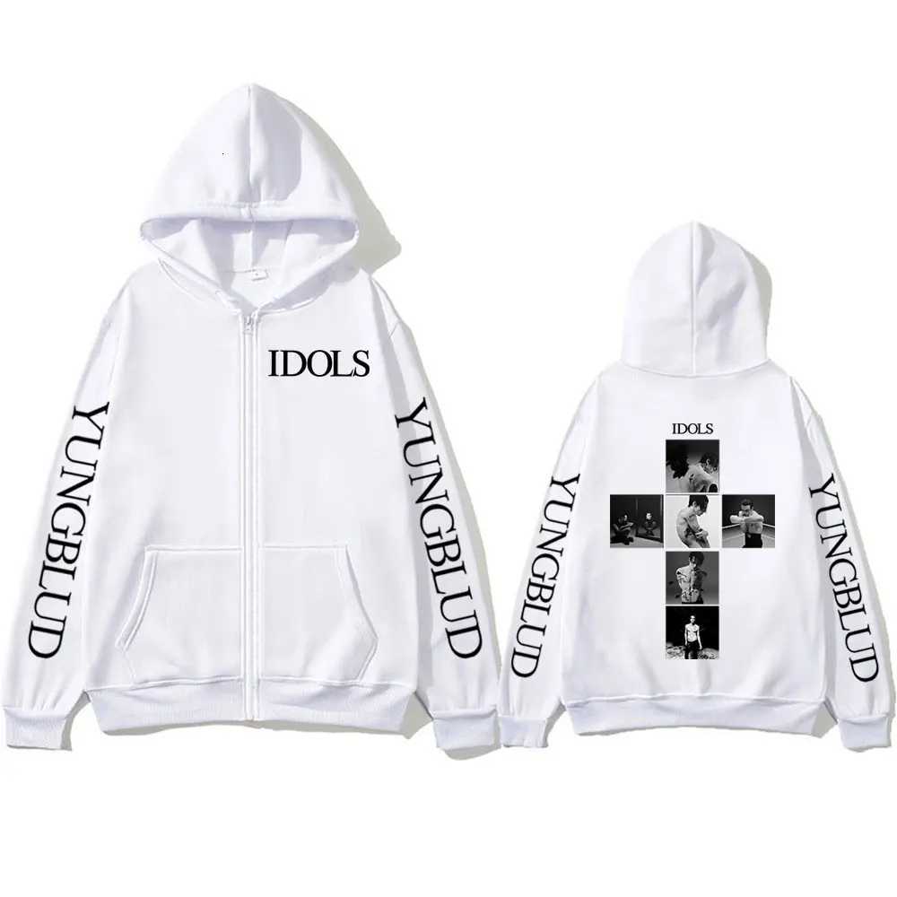 Yungblud IDOLS Album Tour 2025 Zipper Hoodies Mens Women Fashion Hip Hop Pullovers Rock Vintage Zip Up Sweatshirts Jacket Coats XJ250726 - view 3