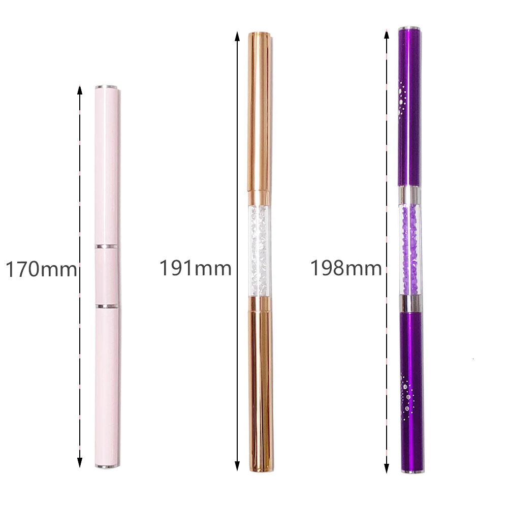 Dual-ended Nail Brush Acrylic Nail Art Brushes Professional Gel Nail Polish Liner Flower Painting Drawing Manicure Tools 250716