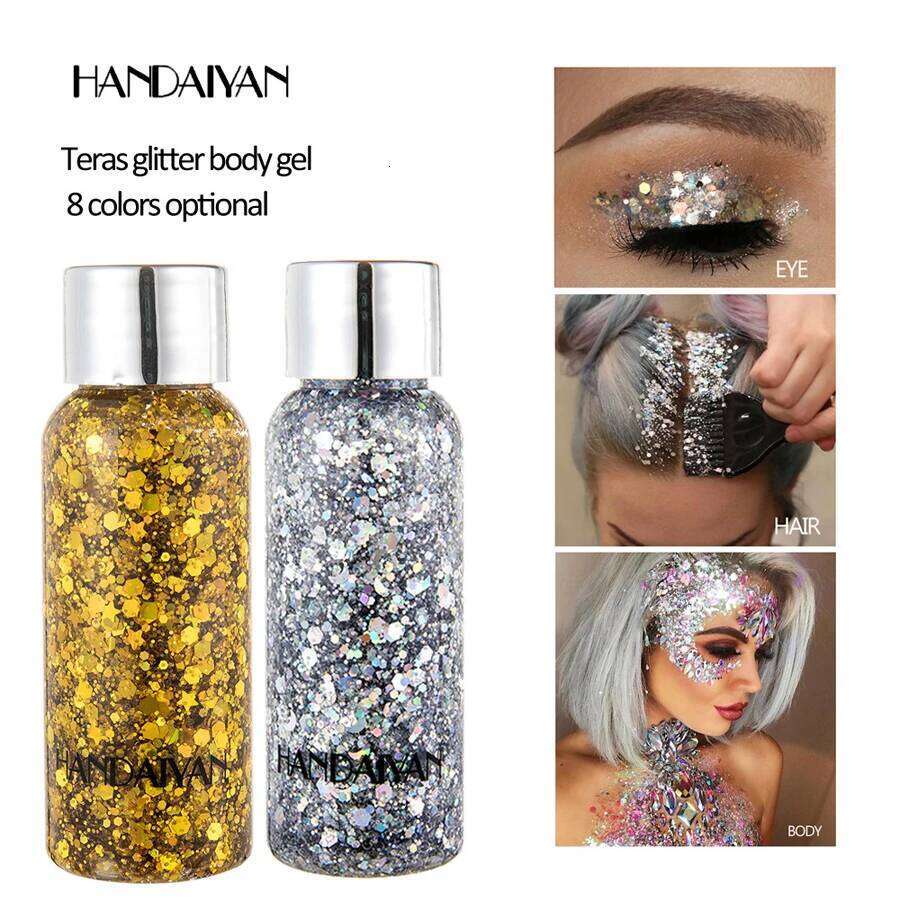 Liquid Glitter Sequins Eyeshadow Highlighter 9 Colors Long Lasting Shimmer Face Body Hair lti-pose Makeup Stage Cosmetics X250726