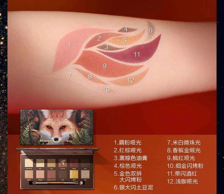 Perfect Diary Animal 12-color lti-pose Tray Earth Color Matte Highlighter Eyeshadow