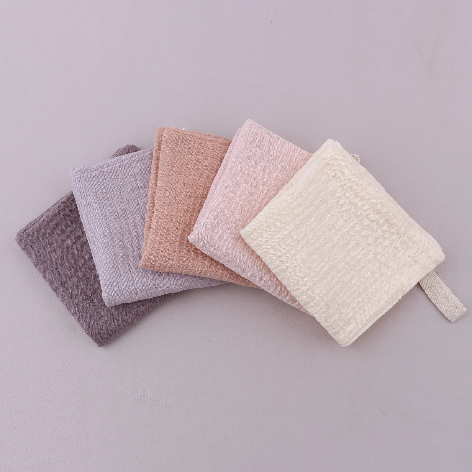 5pcsSet Square Cotton Baby Face Towel Handkerchief Soft Absorbent Gauze Kids Feeding Bibs Burp Cloths Supplies 250725