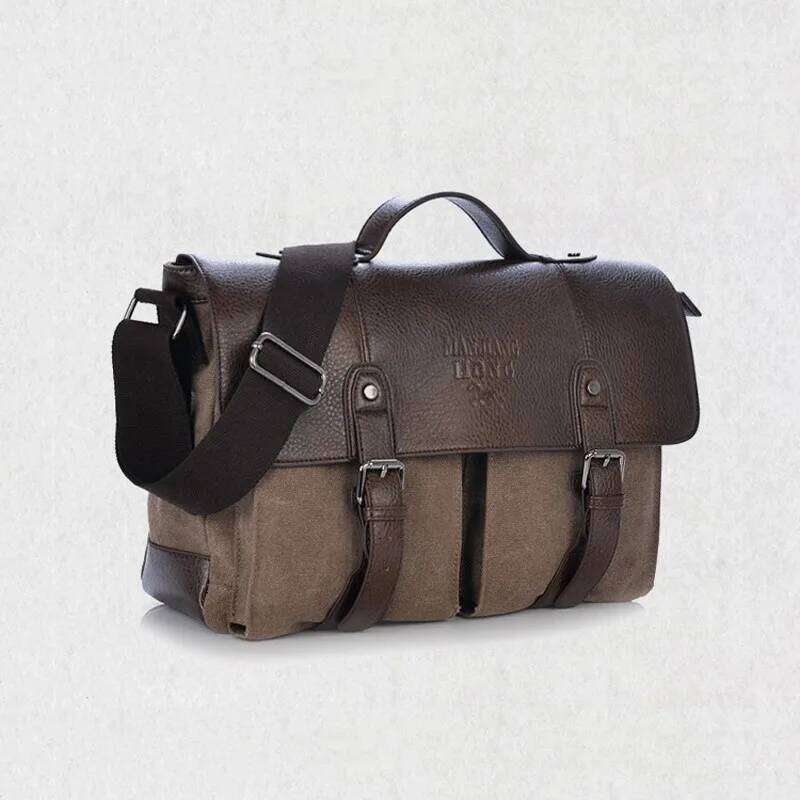 OLOEY Fashion Military Canvas shoulder crossbody Men messenger bag male Sling Bag Tote Handbag