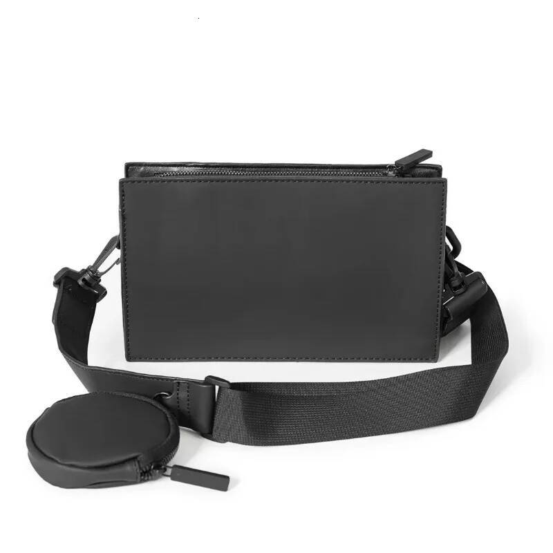 Fashion 2 In 1 Men's Trendy Design Chain Shoulder Messenger Men Small Square Bag Crossbody Satchels Handbags