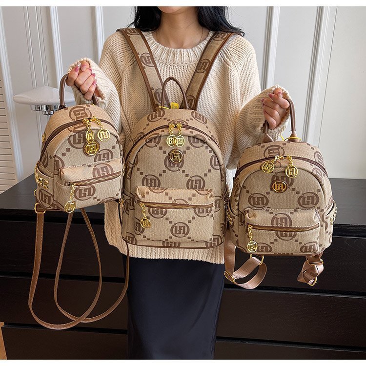 Luxury Brand Designer Bag Women's Bag New Luxury Ins Luxury bag Style Small Style Original Backpack Commuting Printed Niche Women's Double S