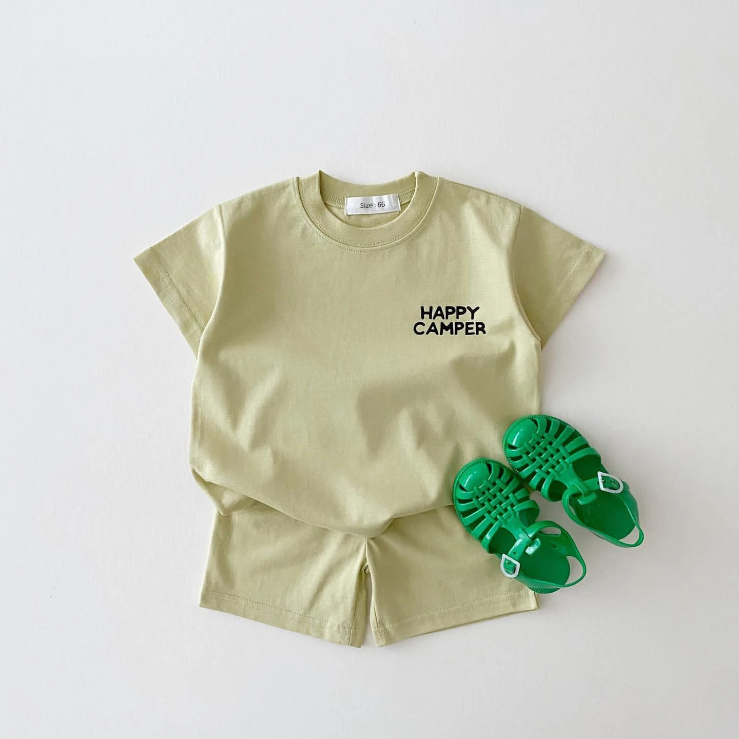 Korea Summer Set Baby Boy Two Sided Print Camper Tshirt Tees TopsCotton Shorts Kid Sports Suit Girl Clothes Outfits 250725