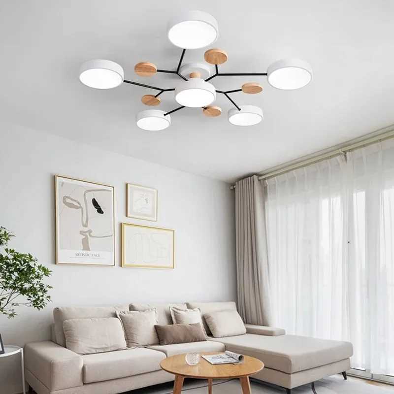 irlan Modest Ceiling Lamps Macaron Color 3-Color Dimming Ceiling Chandelier for Room Bedroom Kitchen Led Ceiling Lights XJ250725