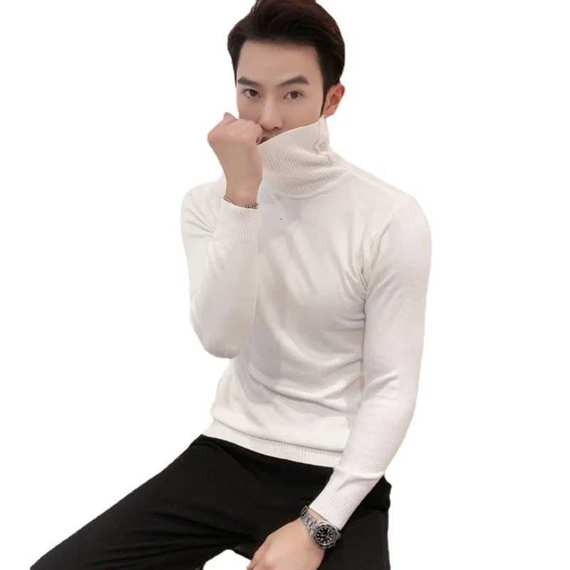 Autumn and Winter New Mens All-match Turtleneck Sweater Slim Mens Casual Pullover Sweater Men Clothing Z250725