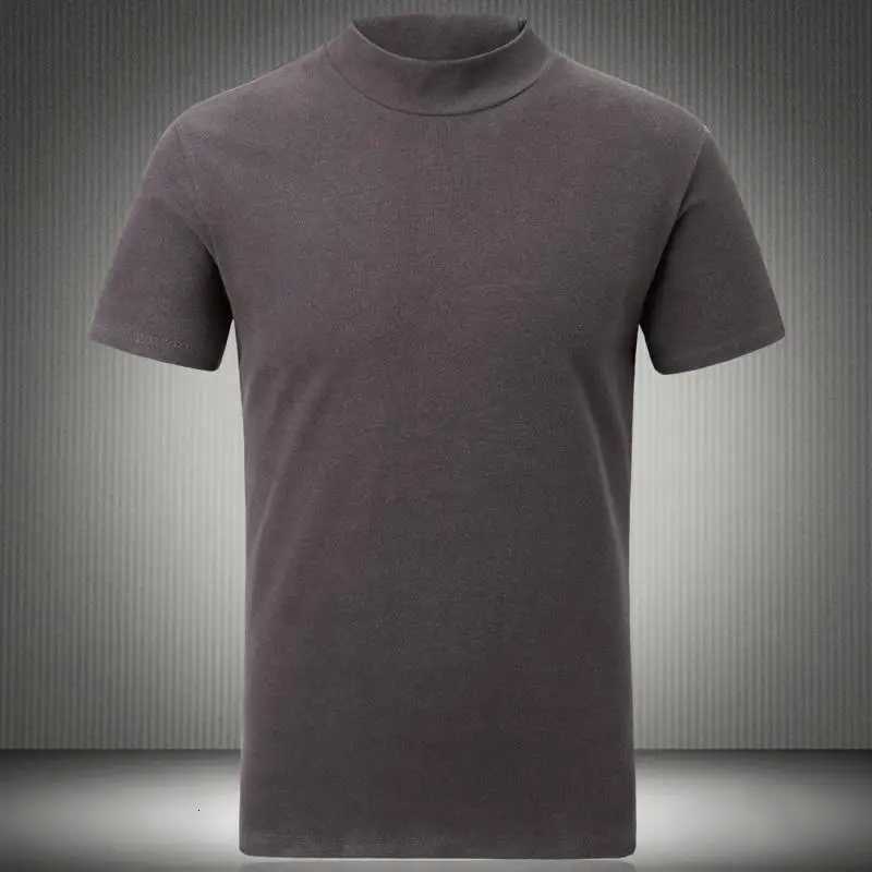 Fall Spring Fashionable Stretch Mens TurtleneCK Short Sleeve Tee Soft Comfortable Menwear General T-Shirt for Men Z250725
