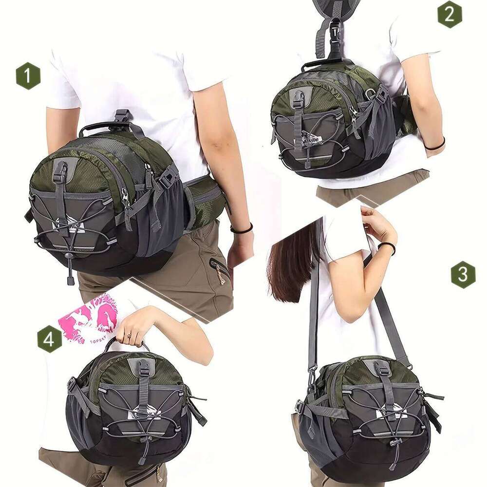 18L Outdoor Mountaineering Bag Multifunctional Sports Travel Waist Pack Large Capacity Crossbody Shoulder Handbag Backpack
