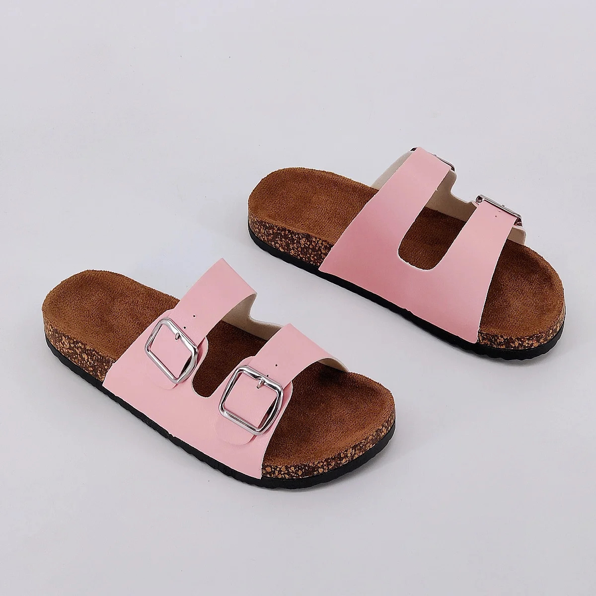 Fashionable Buckle Flat Cork Slippers Leisure Beach Style Summer Unisex Outdoor Casual Open Toe Sandals 250725