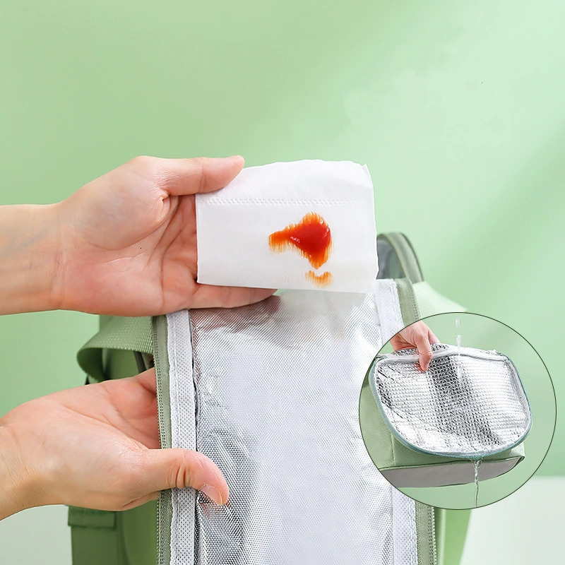 Green Portable Fridge Thermal Bag for Lunch Box Food Fresh Cooler Picnic Pouch Waterproof Office Student Insulated Dinner Bags 250723