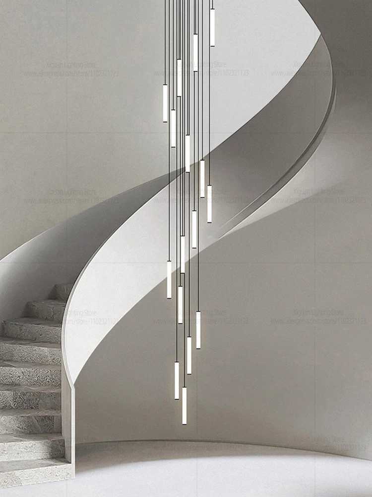 Modern Ceiling Chandelier LED Living Room Spiral Staircase Lighting Kitchen Bedroom Home Decoration Chandelier Lighting Fixtures XJ250725