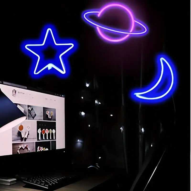 Neon Signs Star Moon Earth Planet LED Neon Light for Party Birthday Wedding Children Room Wall Decoration Accessory Table LampXJ250725
