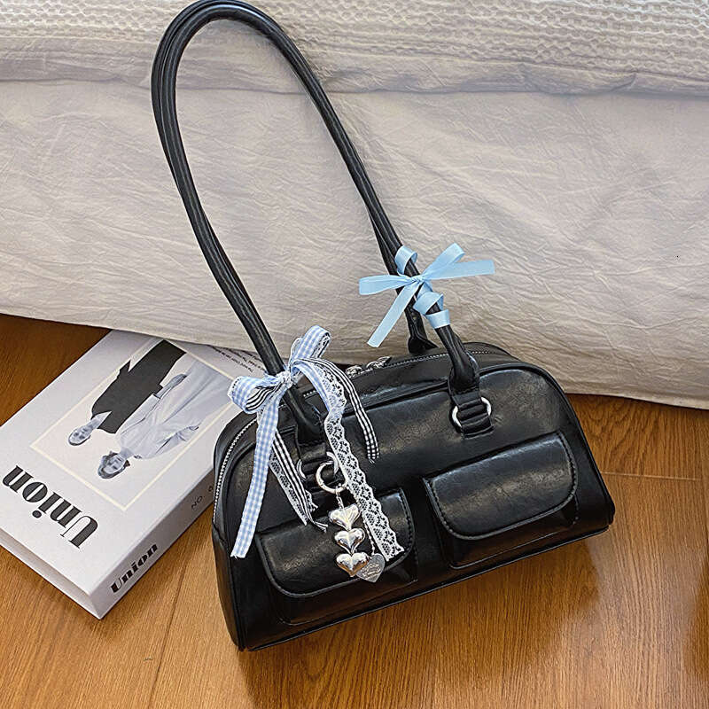 Designer bag Luxury bag Boston Underarm 2024 New Y2K Trendy Girl Motorcycle Ins Niche Shoulder Bag