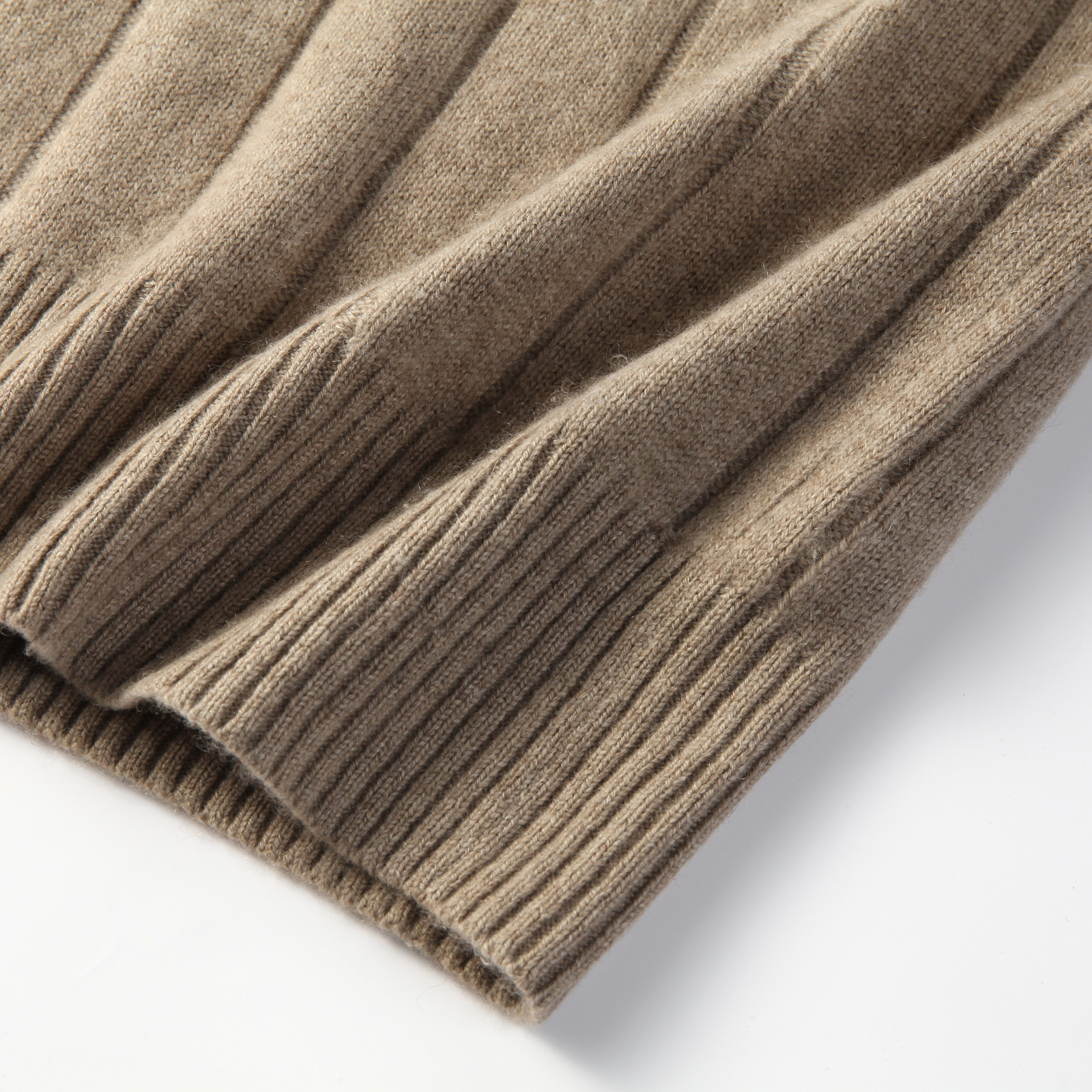 100% Cashmere Women's Lapel Half Zipper Sweater Pit Stripe Texture Autumn & Winter Knit Top