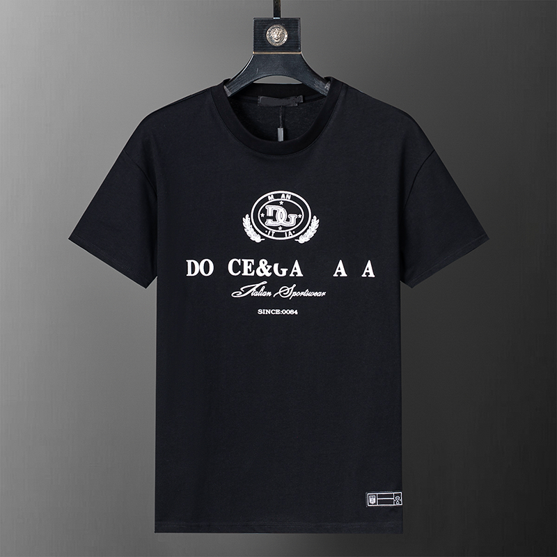 Spring Summer Collection Designer short-sleeved round-neck T-shirt for both men and women - Black and white cotton T-shirt Fashionable men's brand top S-4XL#88