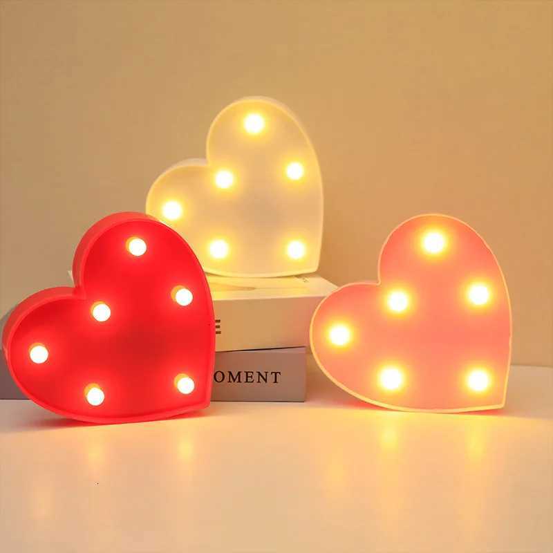 Romantic Valentines Proposal 3D LED Letter Sign Night Light Heart Marquee Table Lamp Lanterns Lamp for Christmas Wedding XJ250725