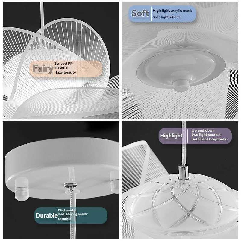 Modern Italian Designer Led Chandelier for Dining Living Room LED White Chandelier Light Luxury Hanging Suspension Lamp DecorXJ250725