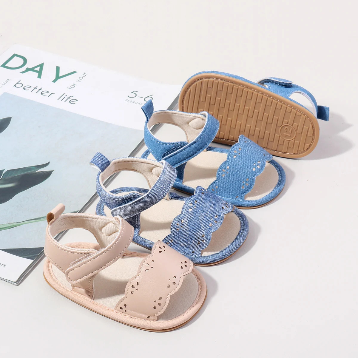 Summer Denim Style Toddler Shoes for Baby Girls First Walking Hollow Out TPR Sole High Quality Sandals 018 Months 250725