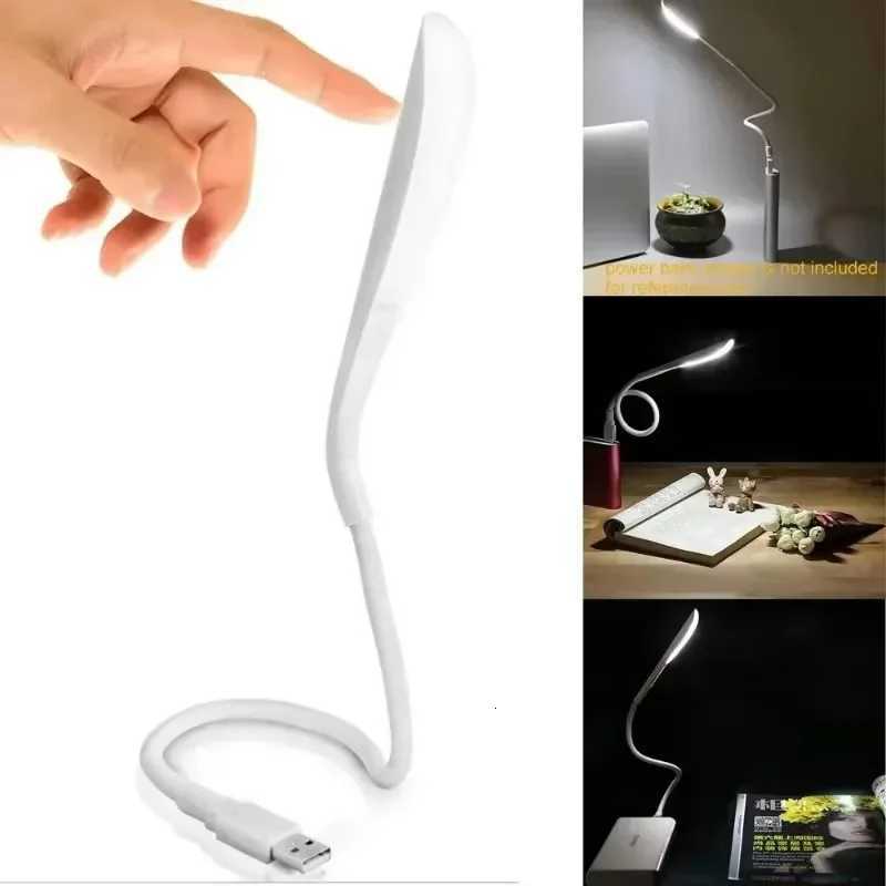 Portable USB LED Reading Light Flexible Goose Neck Night Lamp with Touch Sensor for Bedroom Office Study Keyboard Computer Use XJ250725