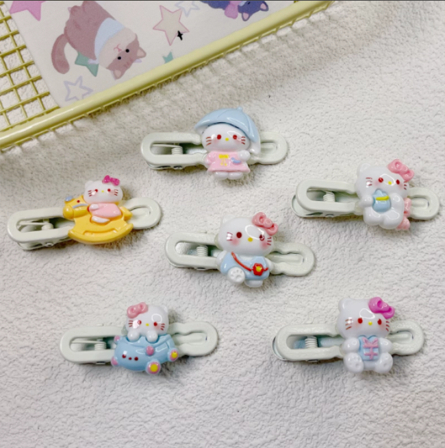 Children's cartoon Kitty hair clips cute and sweet girl bangs side clips wholesale night market stall headwear and hair accessories