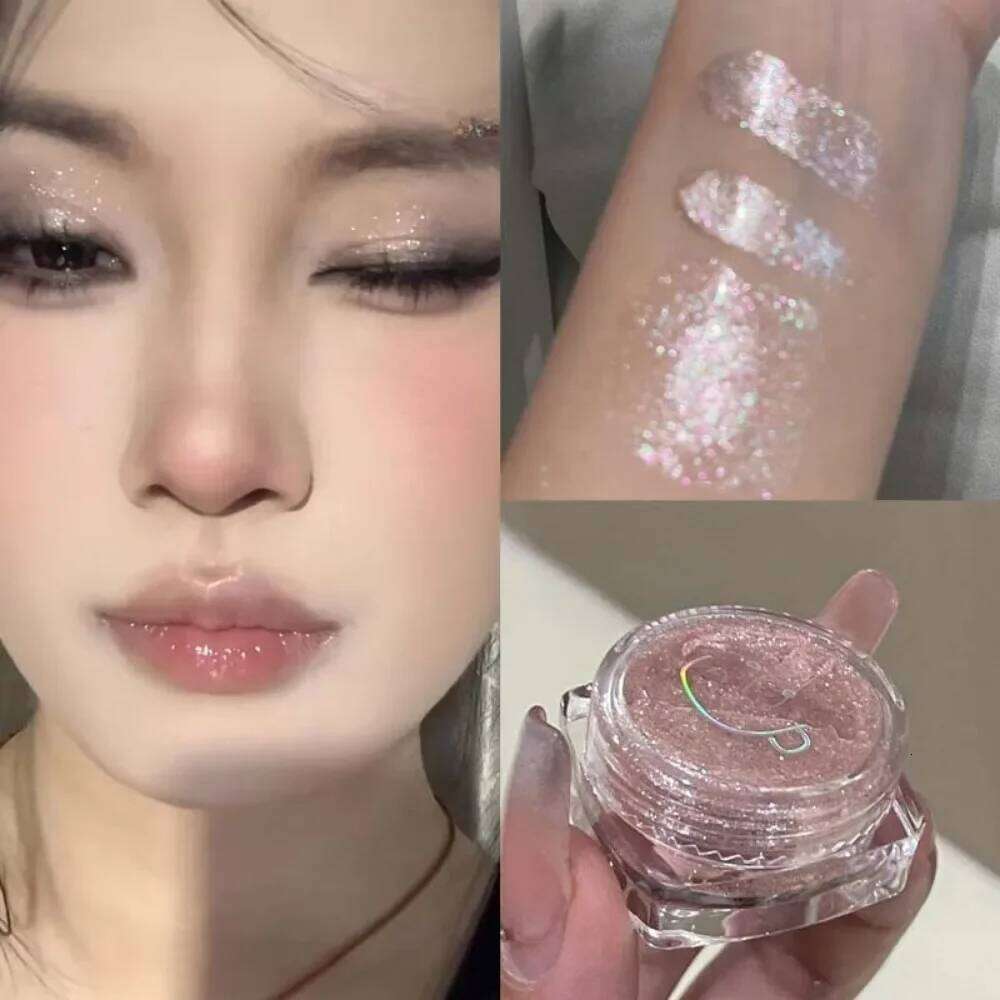 Violet ple Glitter Jelly Liquid Eyeshadow Gel Long Lasting Highlighter Silkworm Waterproof Shimmer Brighten Makeup X250726