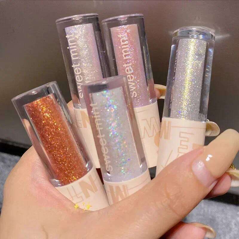 Liquid Eyeshadow Pearlescent Eyeliner Glitter Sequins Lying Silkworm Highlighter Waterproof Long-lasting Shiny Makeup Cosmetics X2507