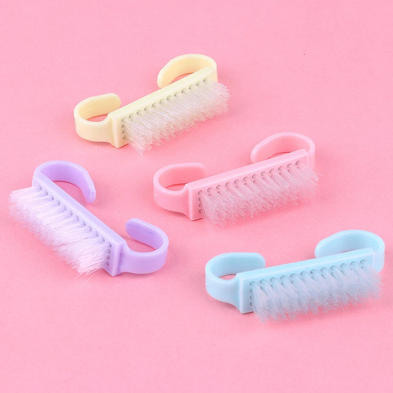50Pcs/Pack Plastic Nail Brush Tools Colorful Cleaner Brushes Small Powder Soft Remover Nail Art Manicure Pedicure Salon Tools 250716