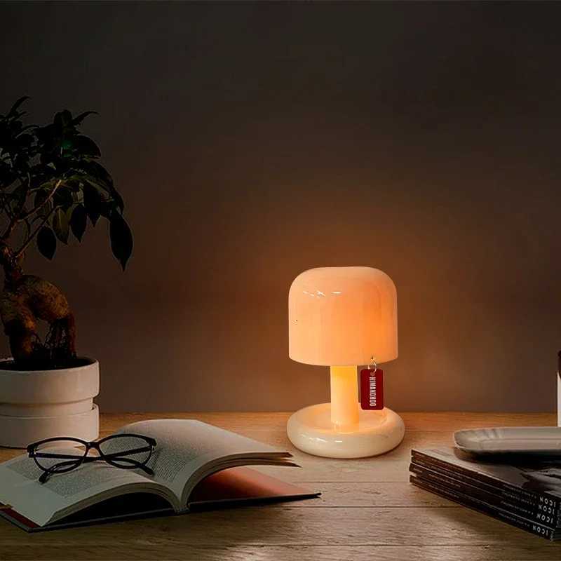 Creative Mushroom Style Led Night Light Nordic Mini Desktop Coffee Bar Home Living Room Decoration Modern Minimalist Table Light XJ250725