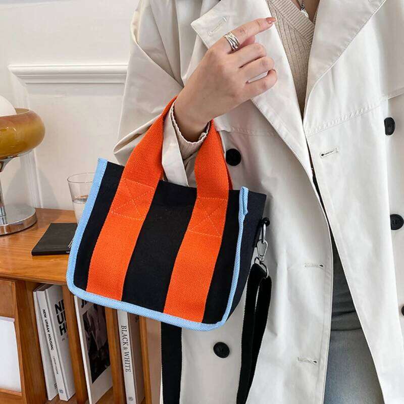 Color Blocked Handbag, New Fashionable And Simple Bag, Women's Crossbody Shoulder Bag