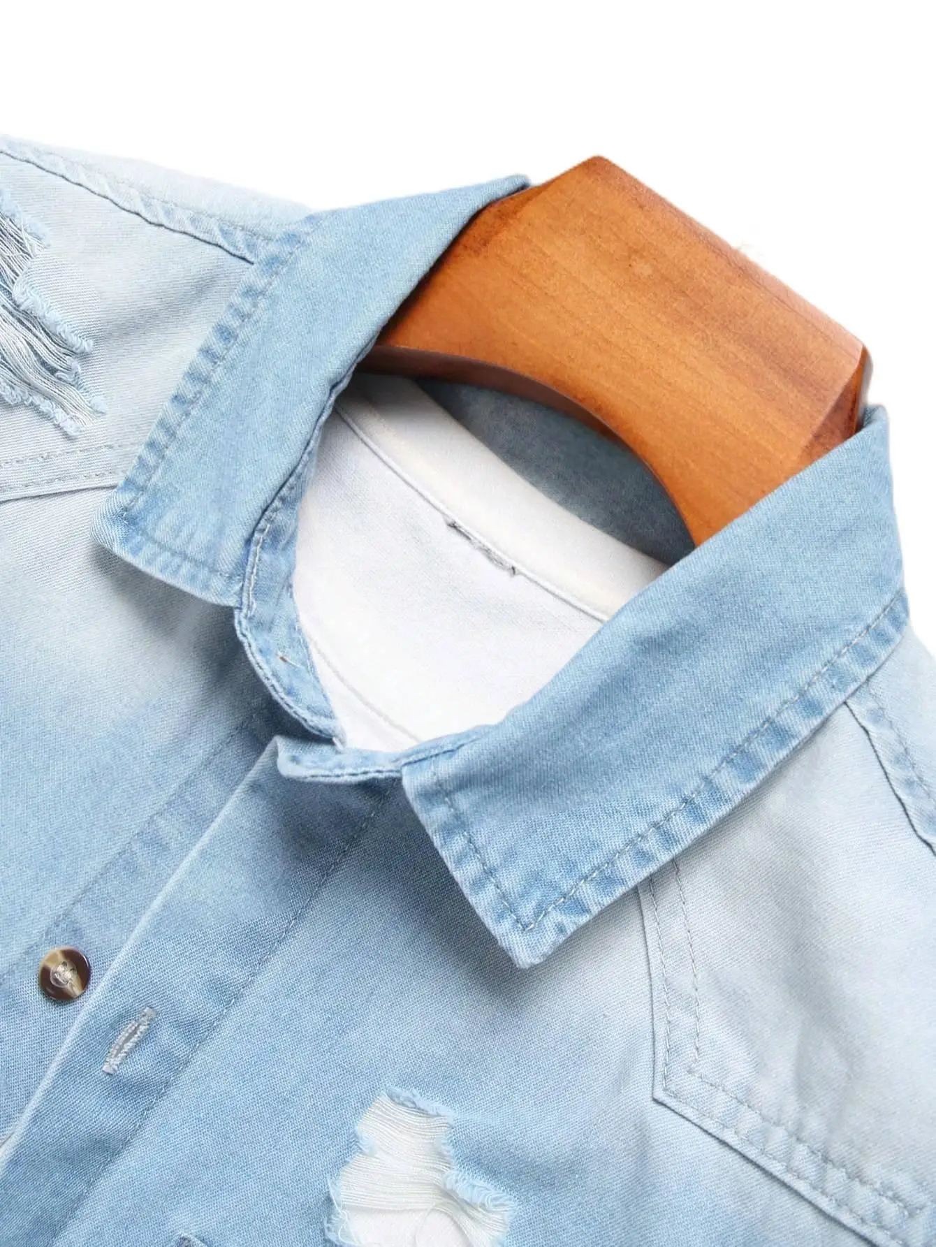 Mens summer blue shortsleeved denim shirt Regular size Casual trendy street style 250725