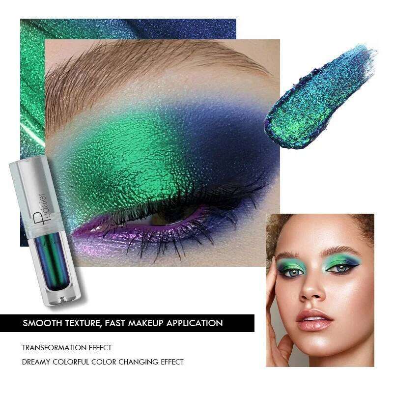 ltichrome Duochrome Liquid Eyeshadows 19 Colors Shiny Longlasting Chameleon Pigments Aurora Eye Shadow Make Up Women Cosmetics
