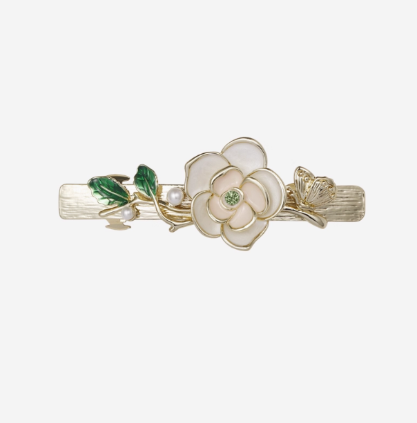 AiQILA Camellia hair clips rose hair clips high-end headwear straight clips women's clips small spring clips