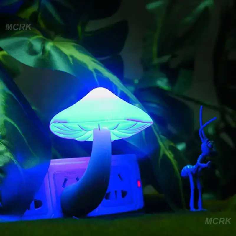 Worm Mushroom Lamp Plug-in Light Control Night Light Wholesale Yellow Light Worm Mushroom Light Control Night Light Home Decor XJ250725