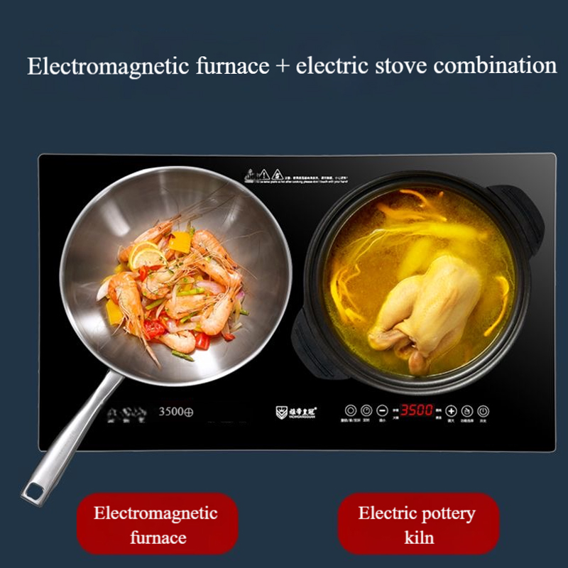 AKASHA induction cooker + electric ceramic stove combination built-in 2400W+2400W high-power, Fierce fire, high efficiency, energy saving ADCD-113