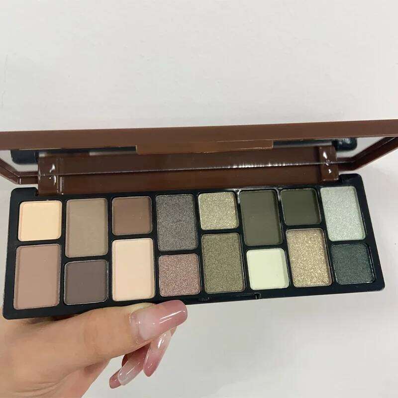 16 Color Green Pearl Palette Waterproof Lasting Dia Shimmer Eyeshadow Sparkling Crystal Eye Makeup Cosmetic