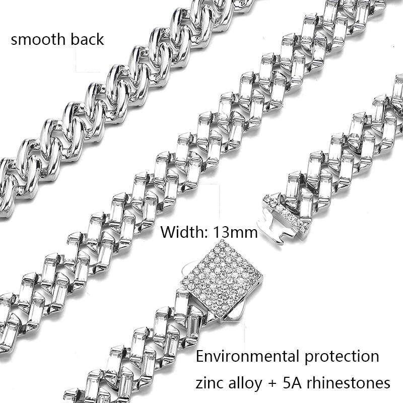 Trendy Cuban Chain Cool Street Rapper Full Dia Fashion Hip Hop Necklace