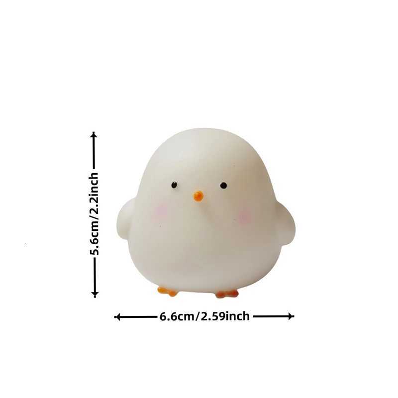Silicone LED Bedside Night Light ABS Small Chicken Cute Desk Lamps Childrens Room Bedrooms With Button Battery Deco Night Lamps XJ250725