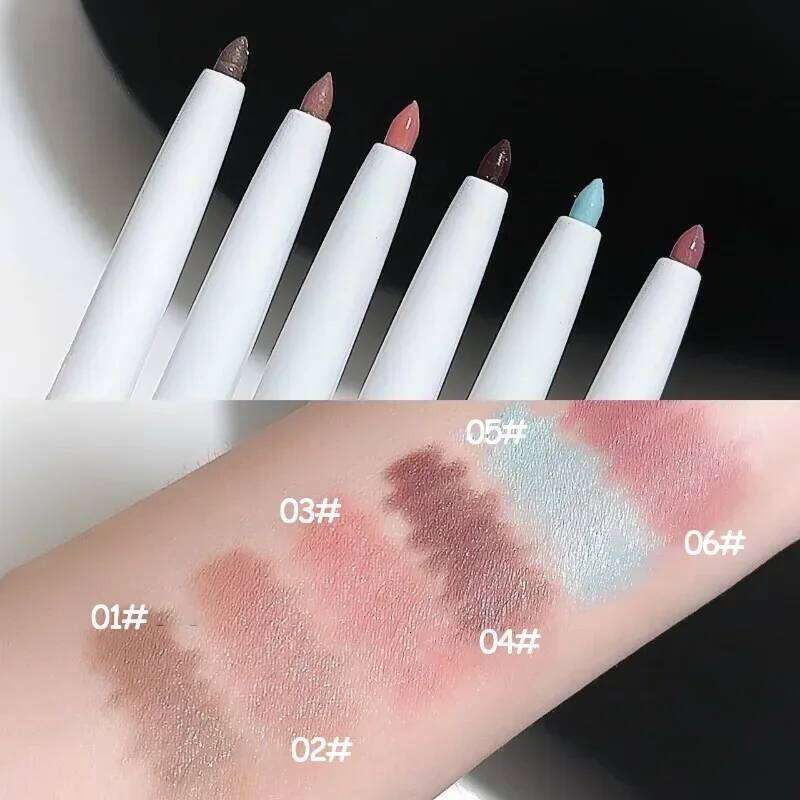 Glitter Eyeshadow Eyeliner Gel Pen Waterproof Not Blooming Quick Drying Pencil Highlight Tea Brown Eye Liner Makeup